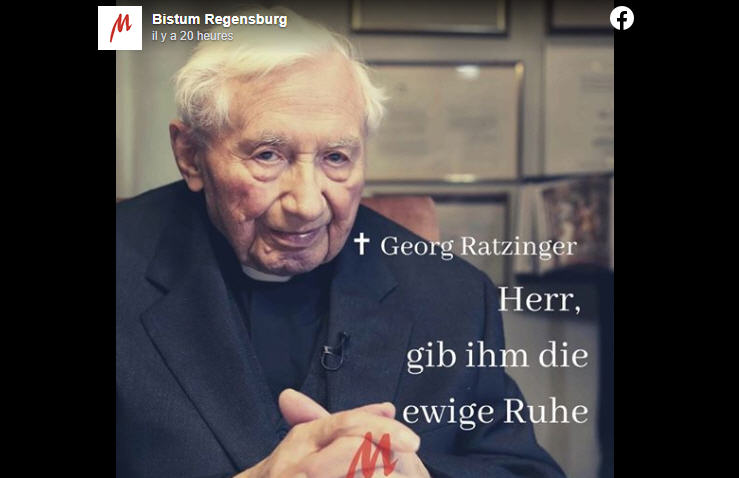 Georg Ratzinger (1924-2020): registre de condoléances
