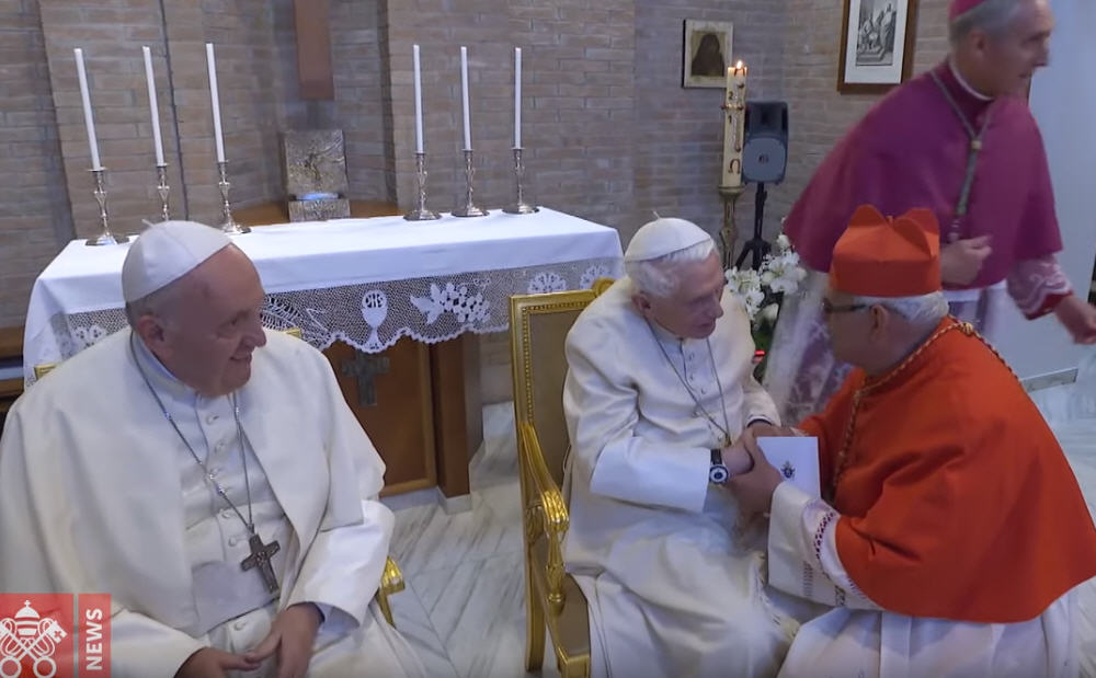 Les nouveaux cardinaux chez le Pape émérite