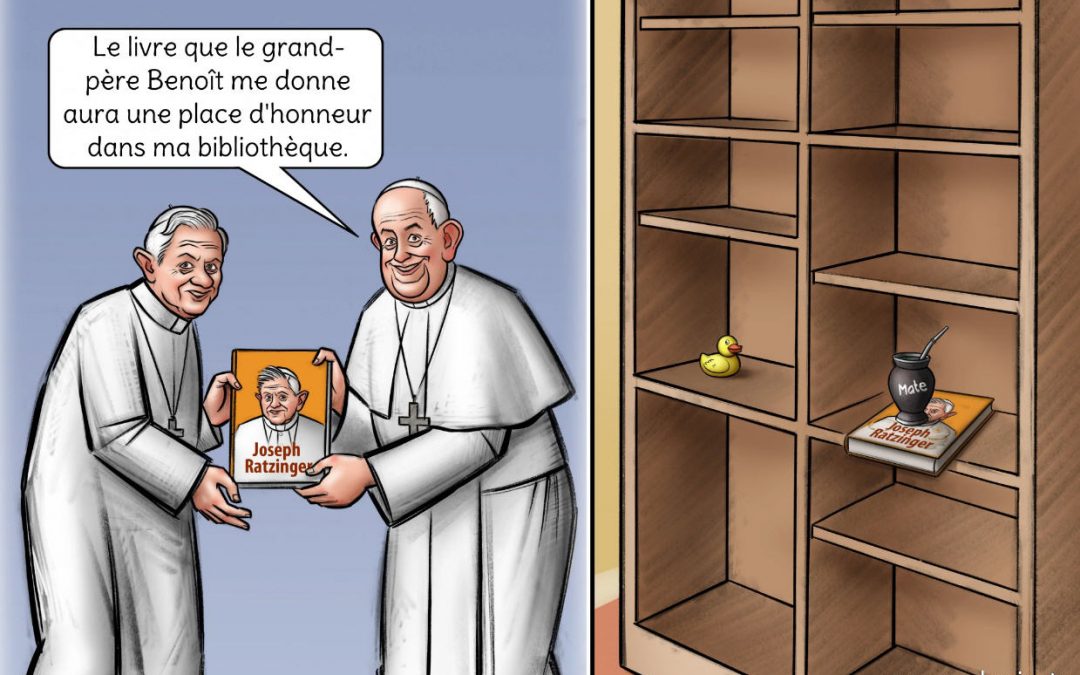 La bibliothèque du pape François…