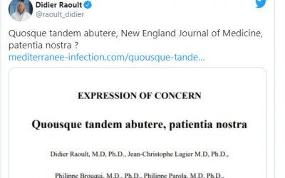 Covid, études truquées, rapports biaisés: le Professeur Raoult perd patience – et invoque Cicéron