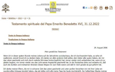 Science et foi dans le testament spirituel